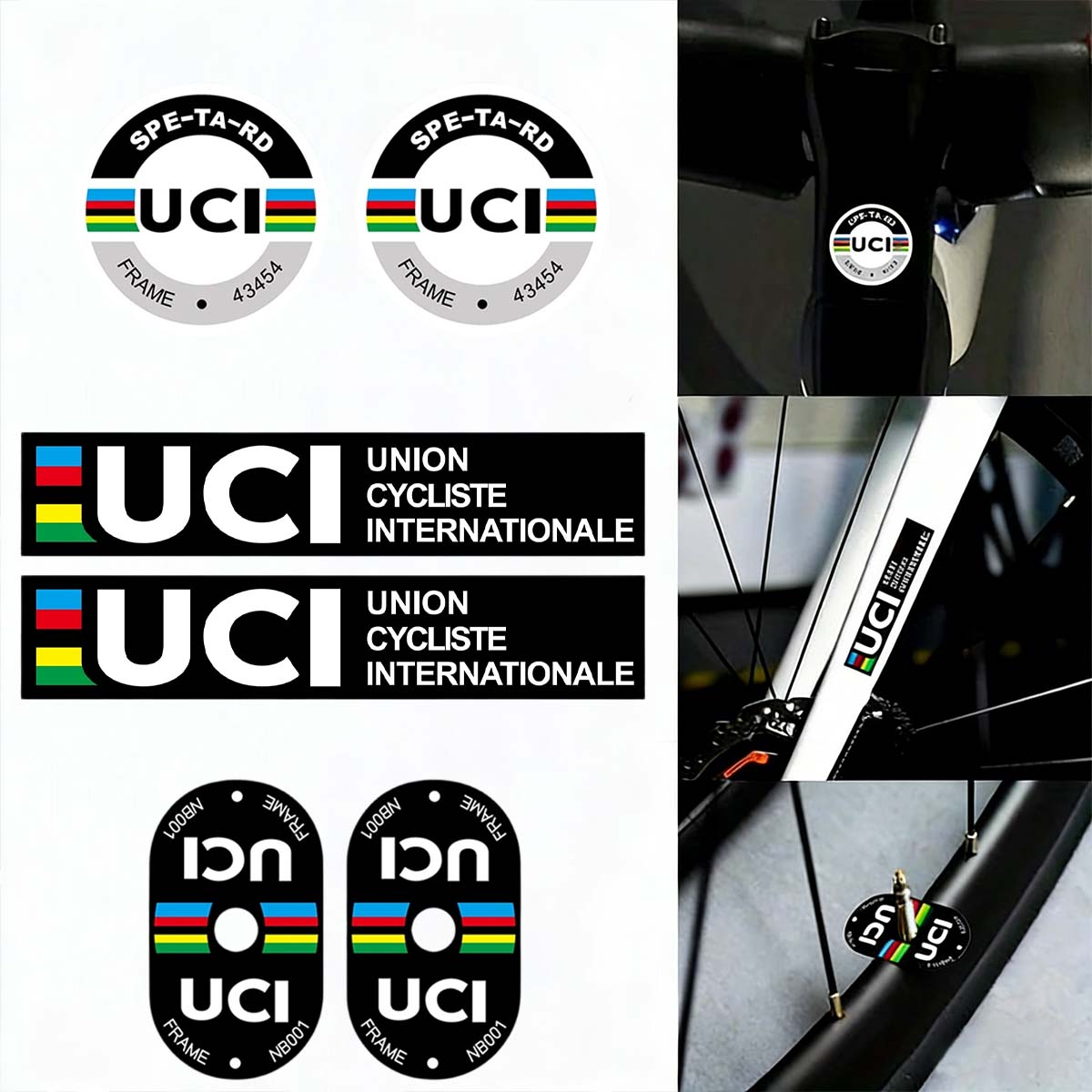 Mountain Biking Uci - UCI Style Cycling Decor Stickers Bicycle