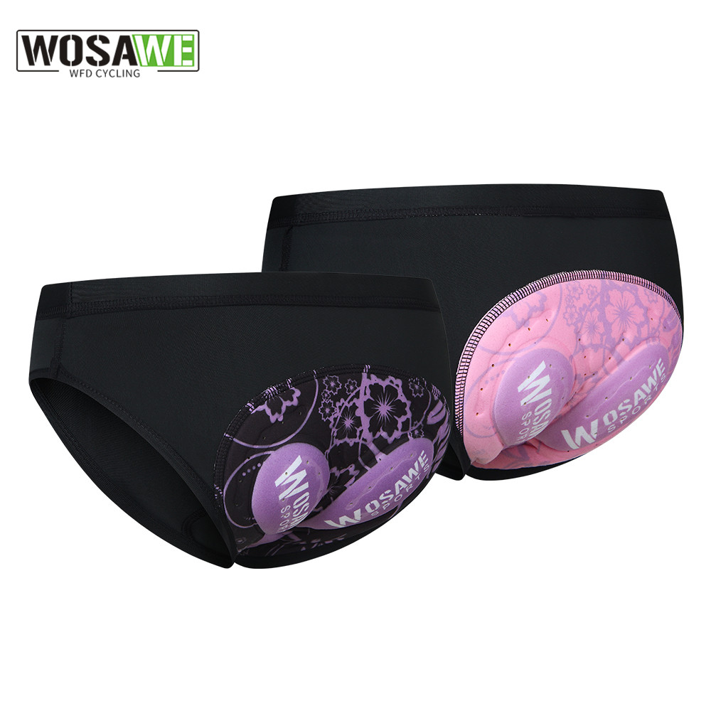 Mountain Biking Shorts Women - WOSAWE Women Cycling Underwear 3D Padded