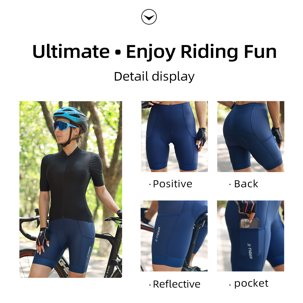 X-Tiger Blue Cycling Shorts Bi - Mountain Biking Shorts Women 评论和价格