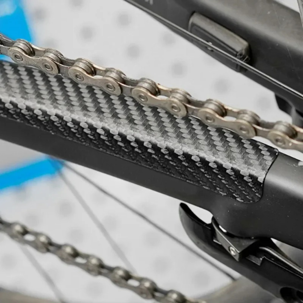 Black Carbon Fiber Bicycle Cha - Chainstay Protector Wrap 评论和价格