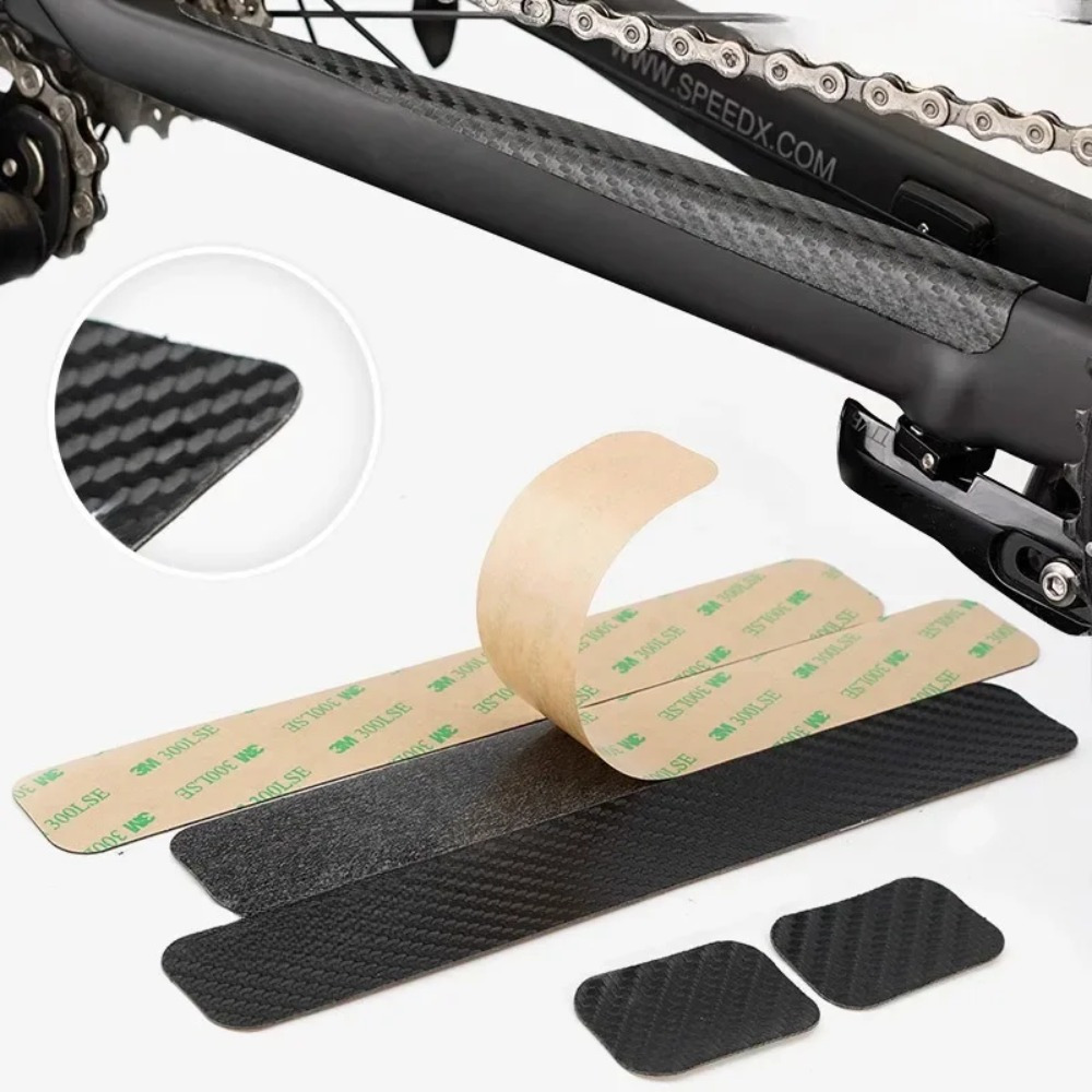 Black Carbon Fiber Bicycle Cha - Chainstay Protector Wrap 评论和价格