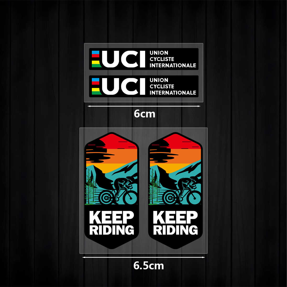 UCI Keep Riding Sticker Set 1S - Mountain Biking Uci 评论和价格
